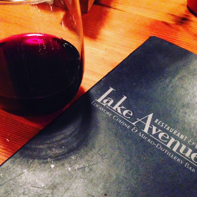 Lake Avenue menu & red wine | Wine at Restaurant