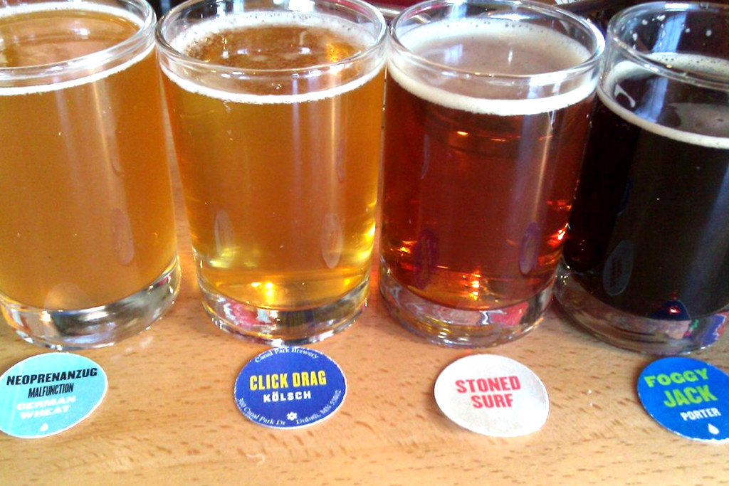 Beer tasting flight