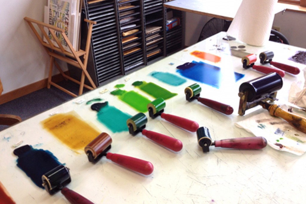 Ken Speckle Letterpress paint rollers
