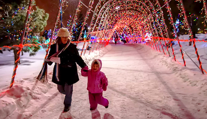 Bentleyville tunnel of Christmas lights