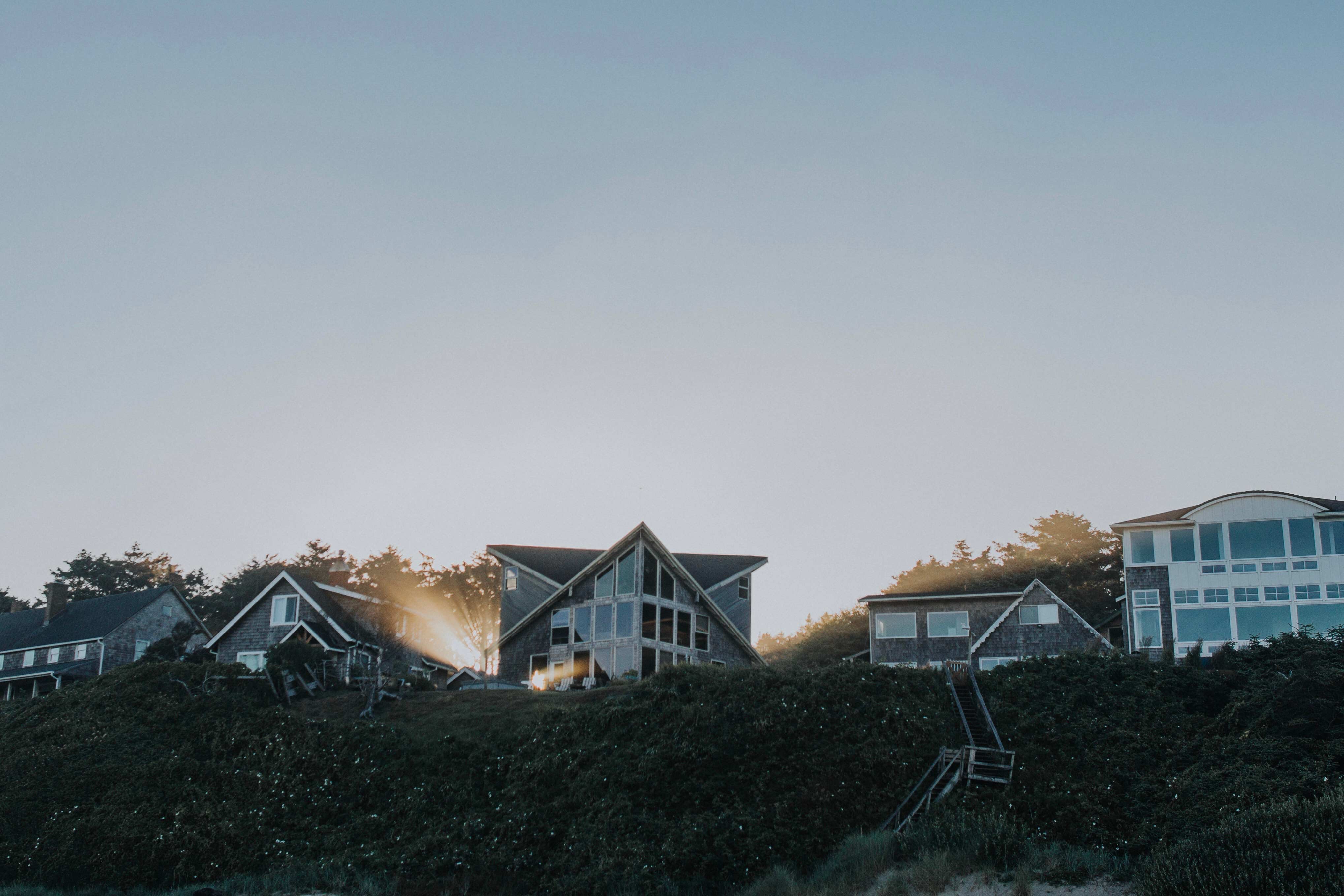 Beautiful homes on the beach