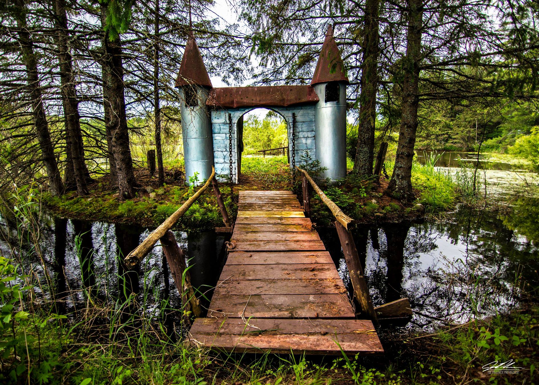 small castle in the woods