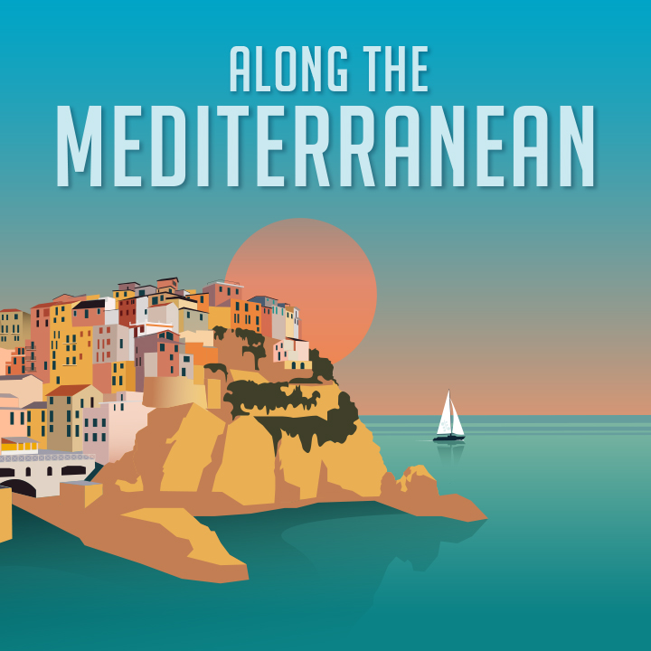 along the mediterranean