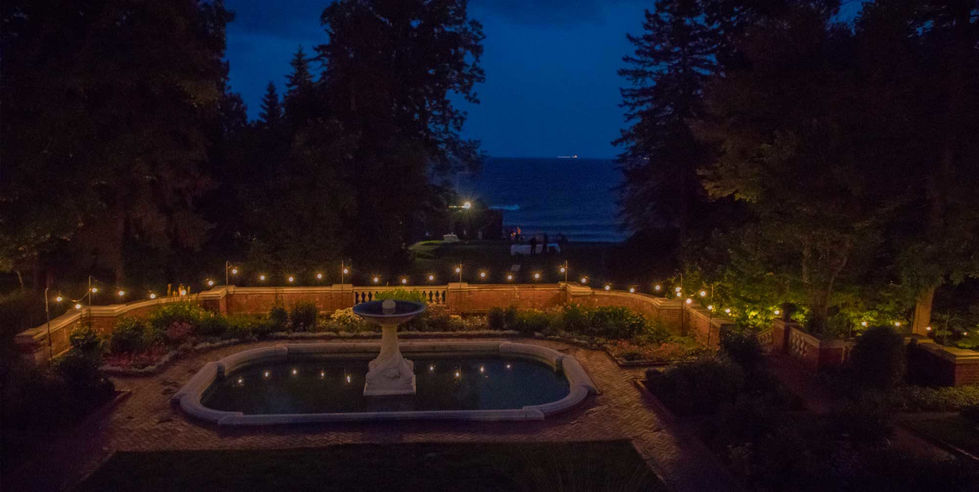 View looking out at Lake Superior from Glensheen Mansion