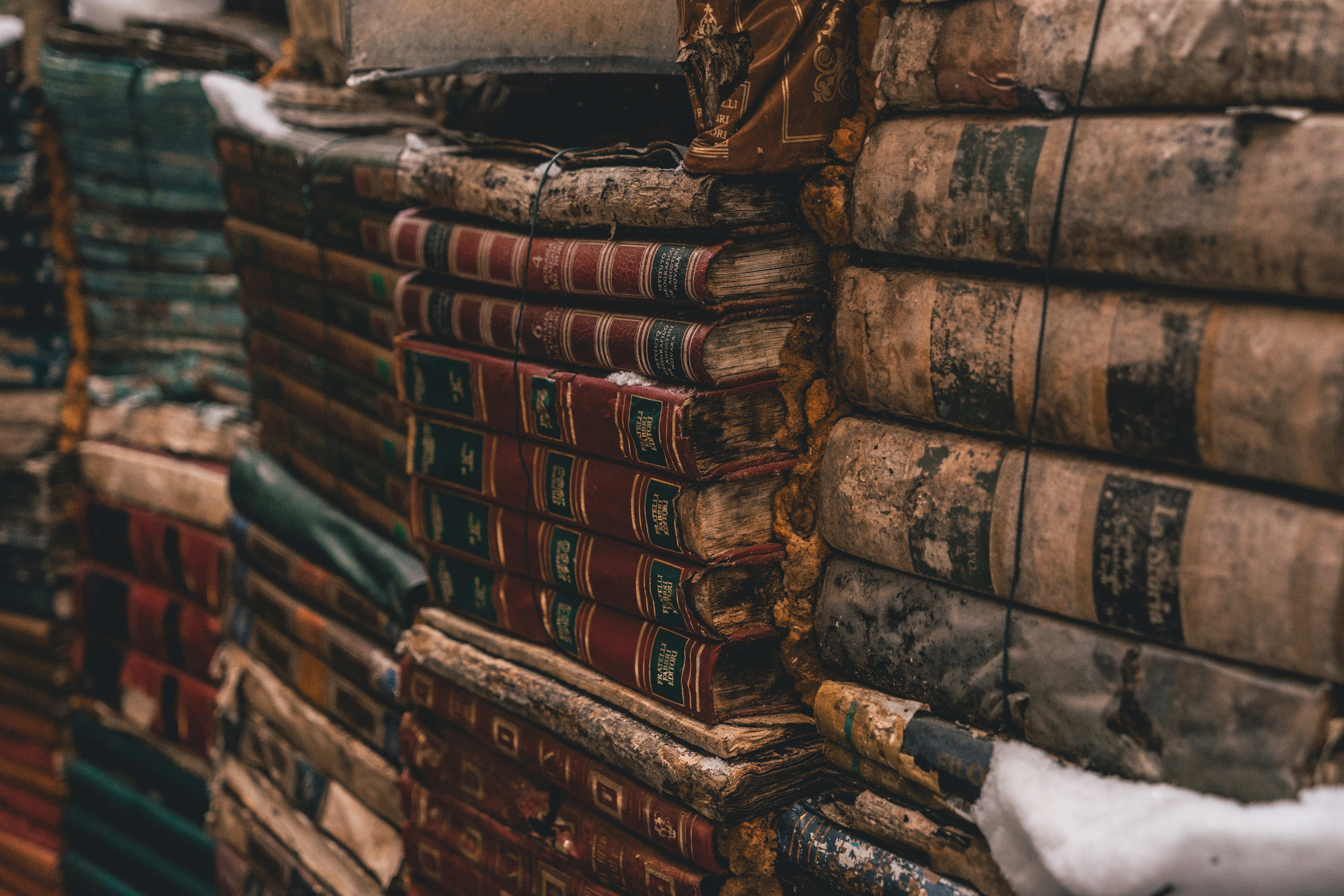 Piles of Antique books