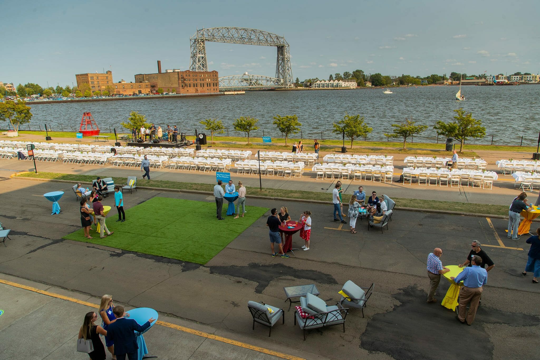 Setting up for Sidewalk Days in Duluth, MN